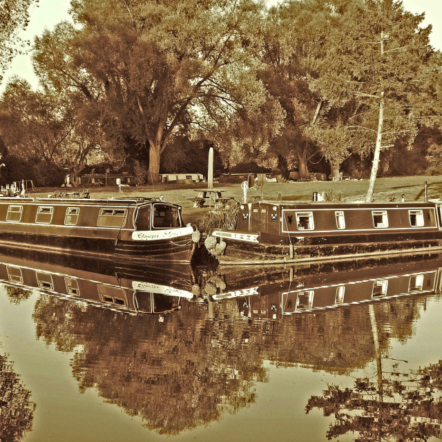 "Canal Barges" stock image