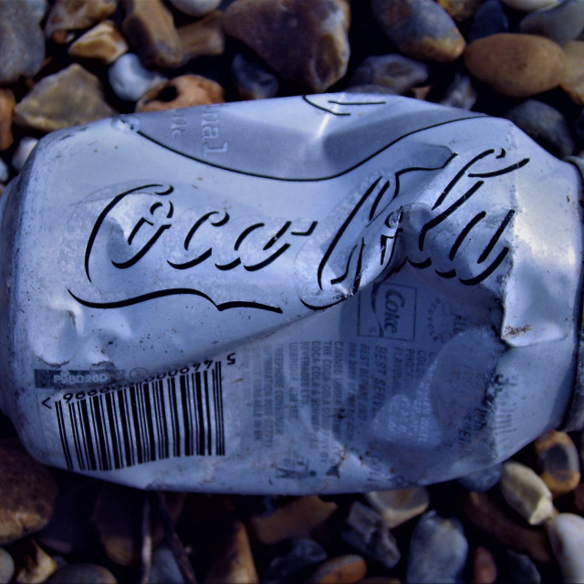 "Can on beach" stock image