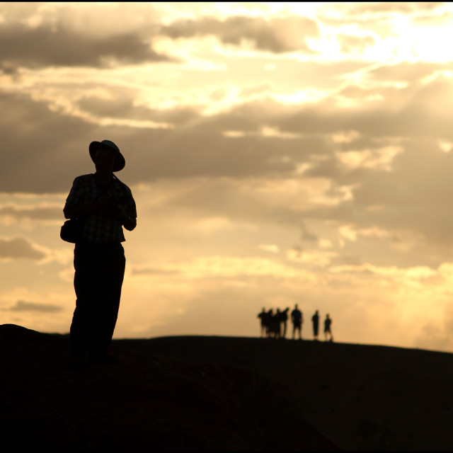 "Silhouettes of the Gobi" stock image