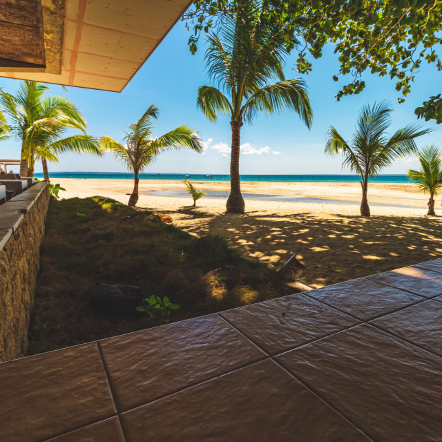 "Taking Shade At Kota Resort Beneath The Palm Trees - Bantayan, The Philippines" by Lewis Fink - £10.00 "Taking Shade At Kota Resort Beneath The Palm Trees - Bantayan, The Philippines" stock image