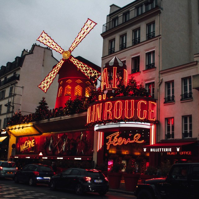"Clouds over the Moulin Rouge" stock image