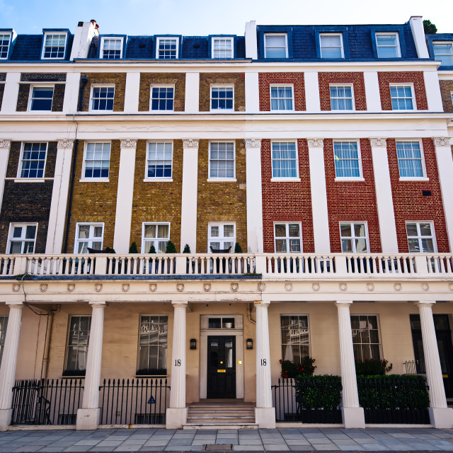 "A typical street in Belgravia London" stock image
