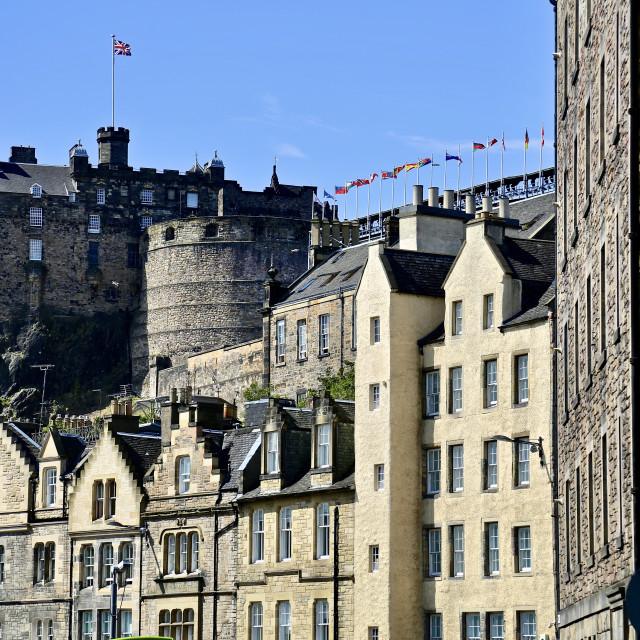 "Grassmarket in Edinburgh" stock image