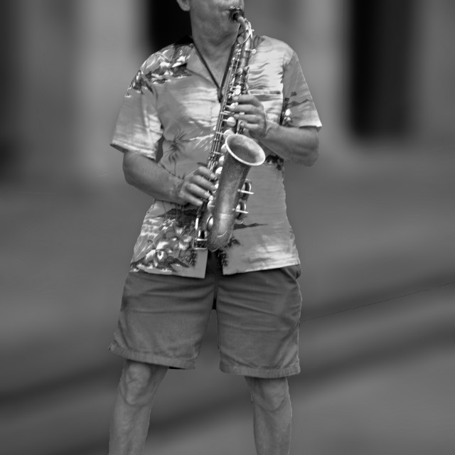 "Street jazz Performer" by Sadiq A Al Qatari - £5.00 "Street jazz Performer" stock image