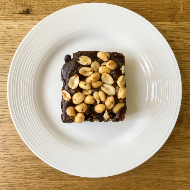 "Peanut butter vegan brownie" stock image