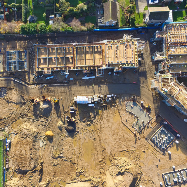 "Aerial View of construction site" stock image