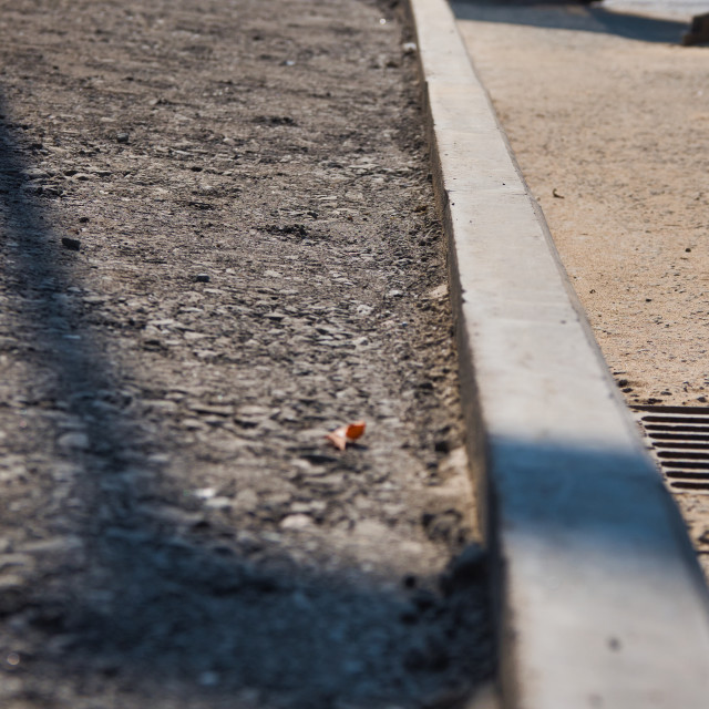 "Foot path construction" stock image