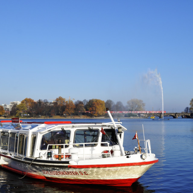 "Hamberg Alster Fountain" by Sadiq A Al Qatari - £5.00 "Hamberg Alster Fountain" stock image