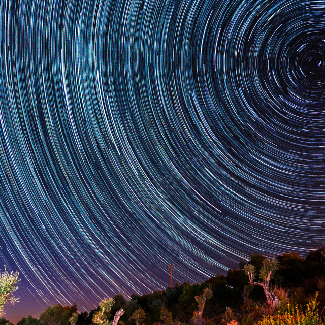 "Star trail in Alentejo" by Diogo Oliveira - $51.05 "Star trail in Alentejo" stock image