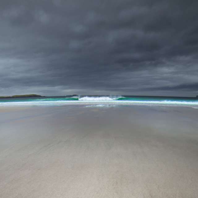 "Autumn Late Afternoon, Ceannabeinne Beach, Sutherland" stock image