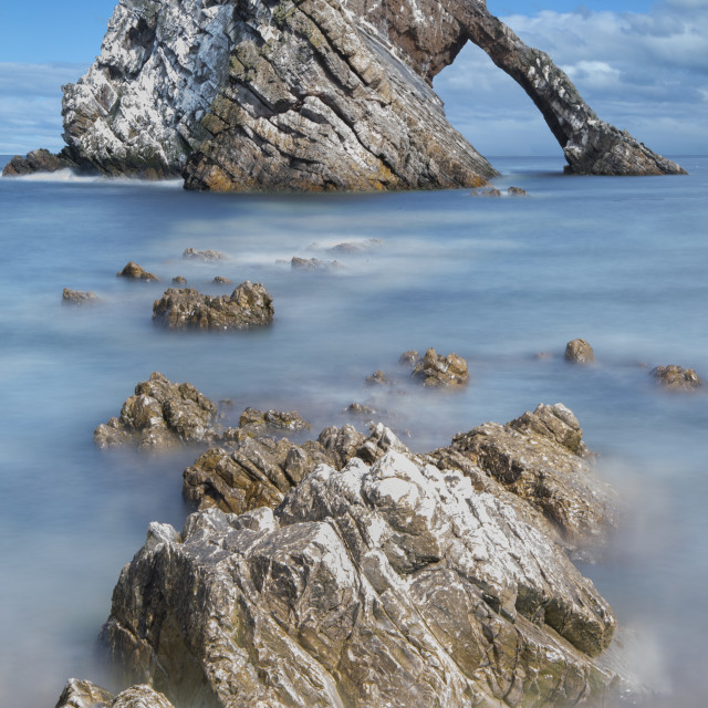 "Bow Fiddle Rock, Tropical Colours" stock image