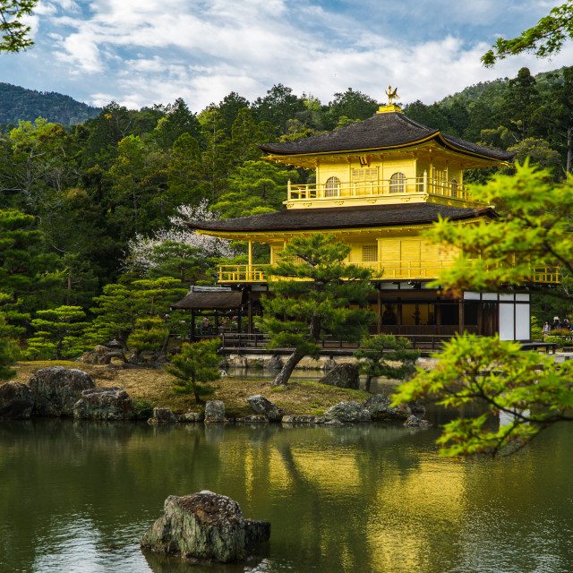 "Golden Pavilion in Kyoto Japan" by Justin Mueller - £10.00 "Golden Pavilion in Kyoto Japan" stock image