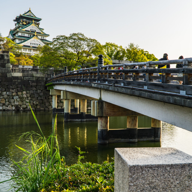 "Bridge Entering into Osaka Castle Grounds" by Justin Mueller - £10.00 "Bridge Entering into Osaka Castle Grounds" stock image
