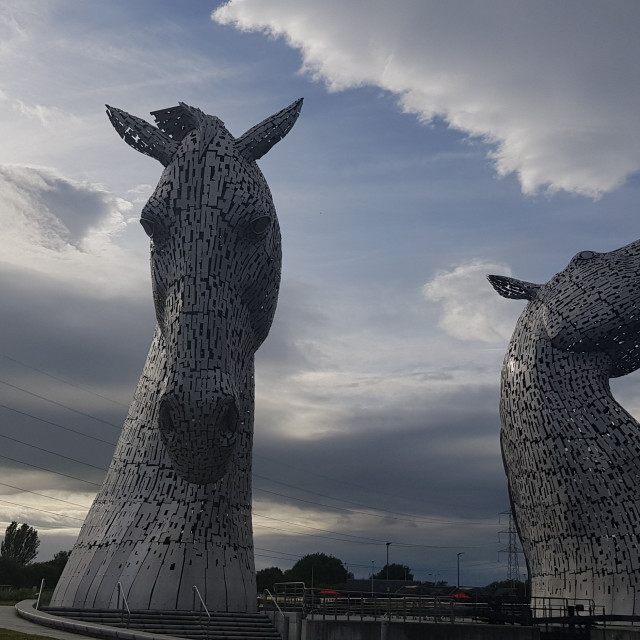 "Kelpies Sculptures in Scotland" stock image