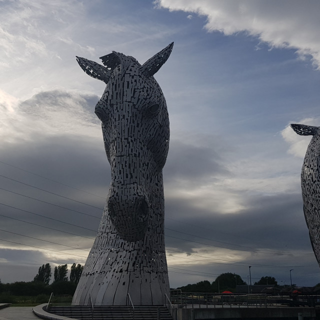 "Kelpies Sculptures in Scotland" stock image