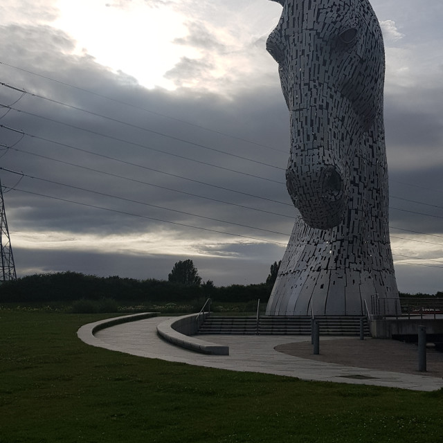 "Kelpies sculptures in Scotland" stock image