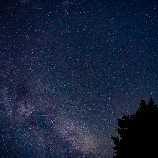 "Milky Way in the Night Sky over Glacier National Park in Montana" by Justin Mueller - £10.00 "Milky Way in the Night Sky over Glacier National Park in Montana" stock image