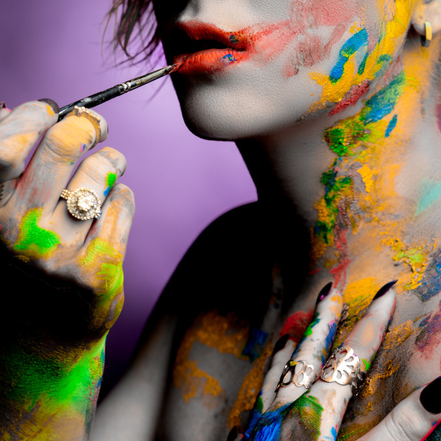 "Paint is colourful" by Charley Vision - $11.00 "Paint is colourful" stock image