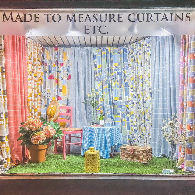 "Made to measure curtains" stock image