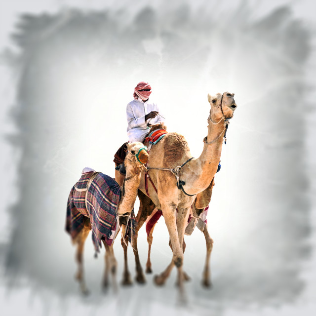 "The Desert Journey" by Sadiq A Al Qatari - £10.00 "The Desert Journey" stock image