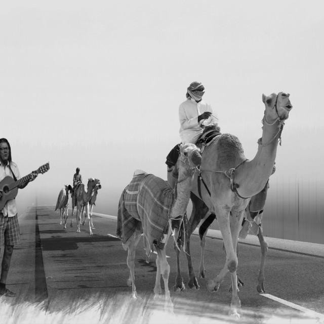 "Music On The Road" by Sadiq A Al Qatari - £10.00 "Music On The Road" stock image