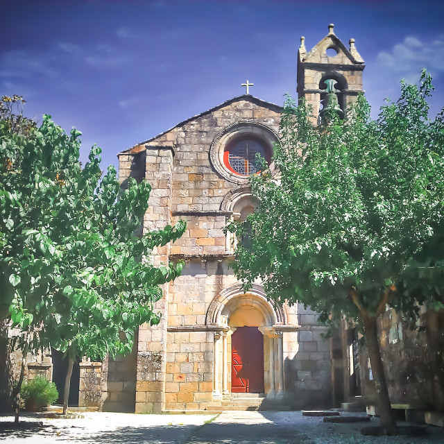 "Romanesque church, Spain." stock image