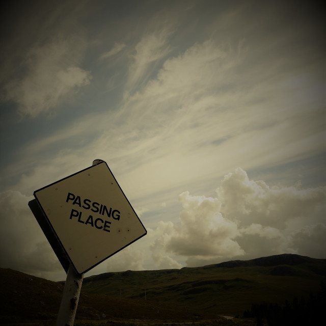 "Sign, Wester Ross" stock image