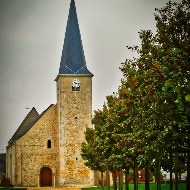 "Church, France." stock image