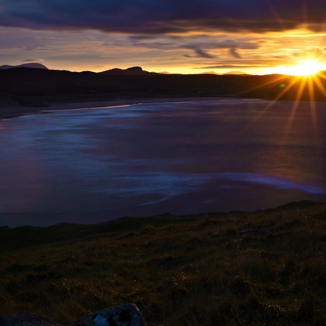 "Sunset over Torrisdale Bay" stock image