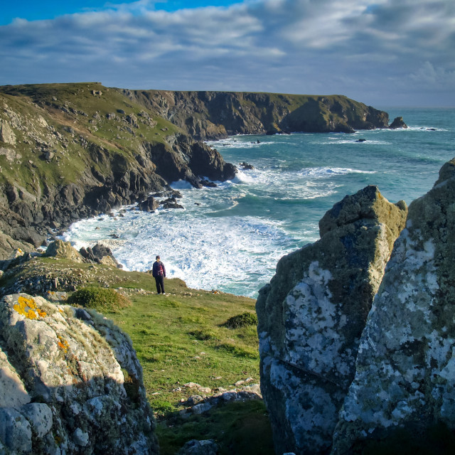 "The coast of Cornwall." stock image