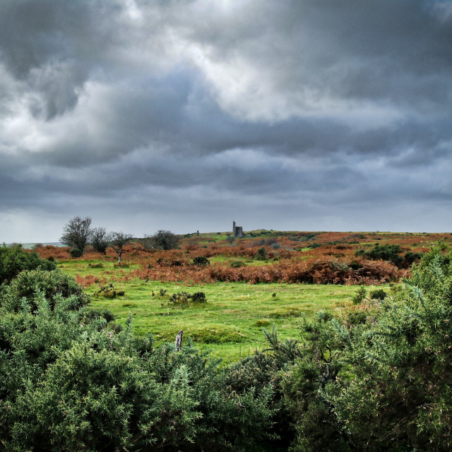 "Abandoned mine, Cornwall." stock image