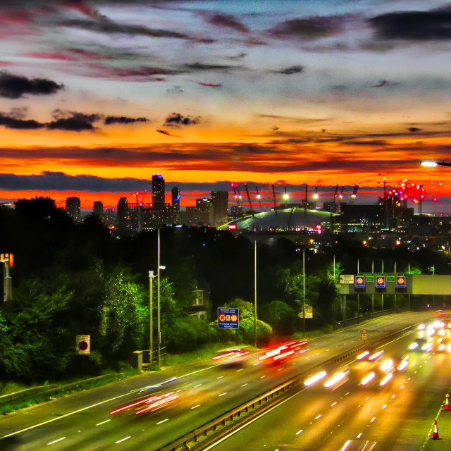 "Sunset, London" stock image