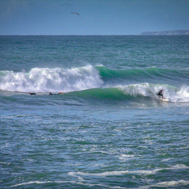 "Surfers, Cornwall." stock image