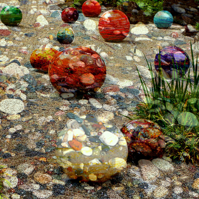 "Pebble - Balls" by Rudolf Reinbacher - £12.00 "Pebble - Balls" stock image