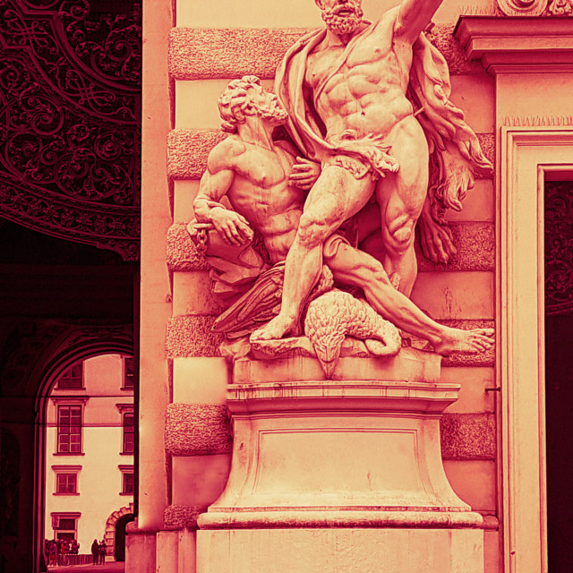 "Heracles & Prometheus" by Barry Whyte - £15.00 "Heracles & Prometheus" stock image