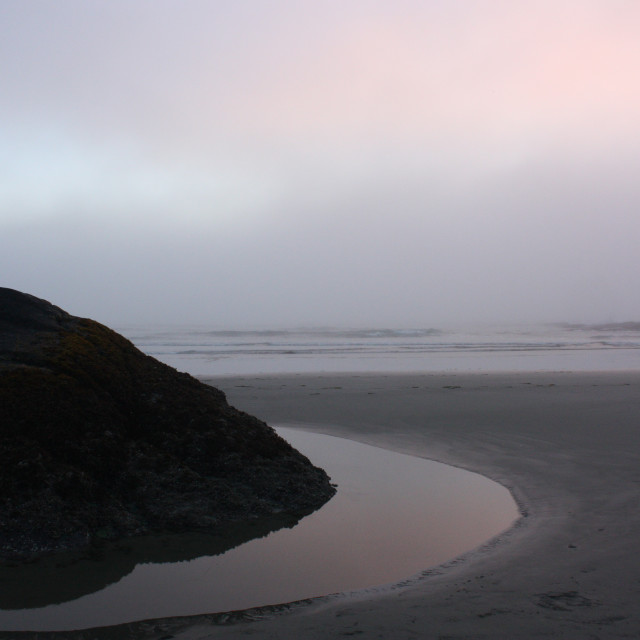 "A misty evening view of the Pacific Ocean" by Julian Worker - £10.00 "A misty evening view of the Pacific Ocean" stock image