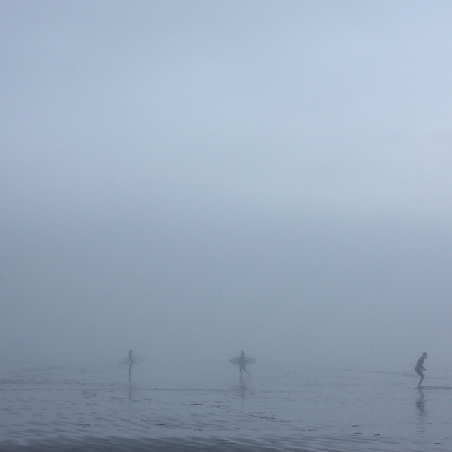 "A misty evening view of the Pacific Ocean" by Julian Worker - £10.00 "A misty evening view of the Pacific Ocean" stock image