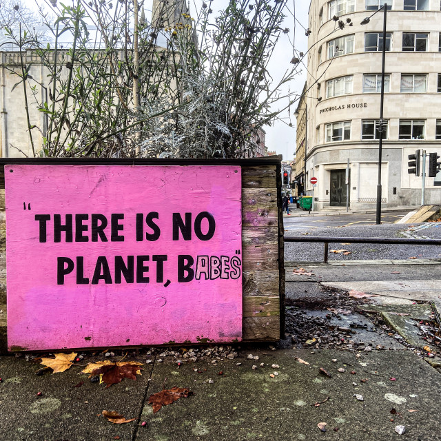 "There is no planet B" stock image