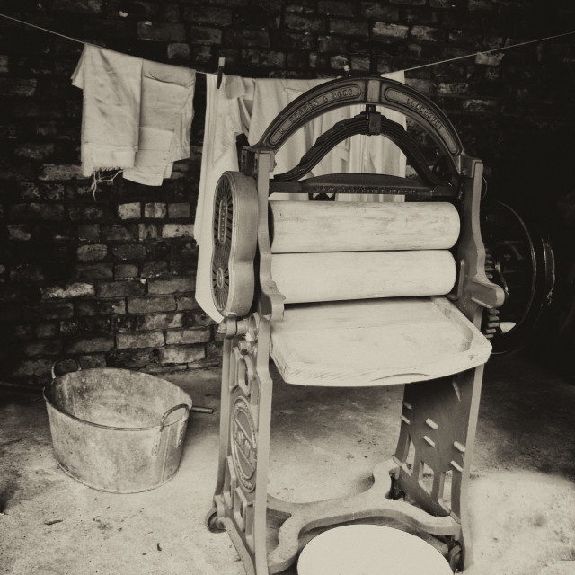 "Old Fashioned Wash Day" by Len Howell - $18.30 "Old Fashioned Wash Day" stock image
