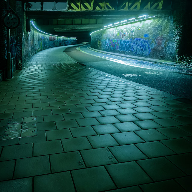 "Tunnel under Temple Meads train station" stock image