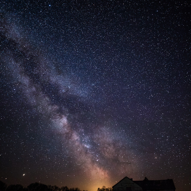 "Prairie Milky Way" stock image