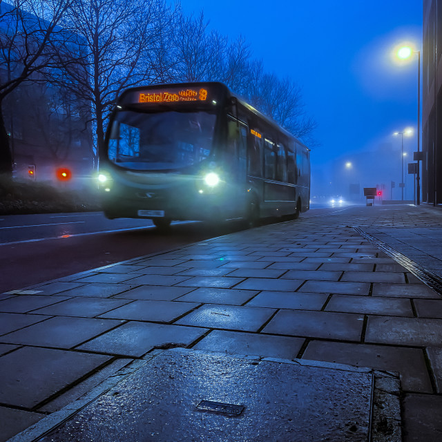 "It came out of the fog" stock image