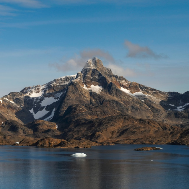 "Panorama of the Tasiilaq mountains" stock image