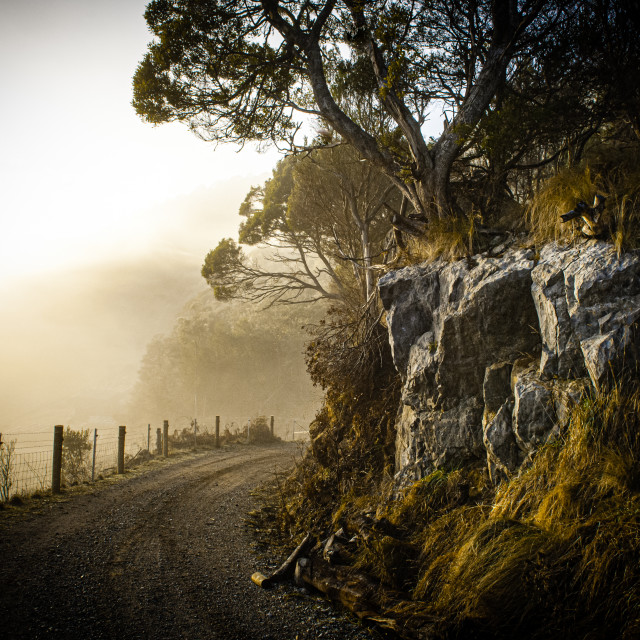 "Misty Valley" stock image