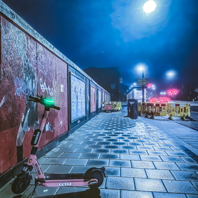 "Parked for the night" stock image