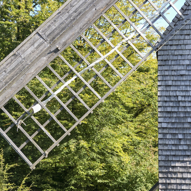 "windmill in Bielefeld Farmhouse Museum" stock image