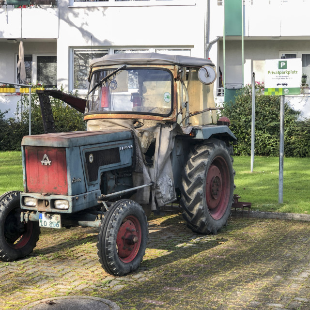 "historic vintage tractor" stock image