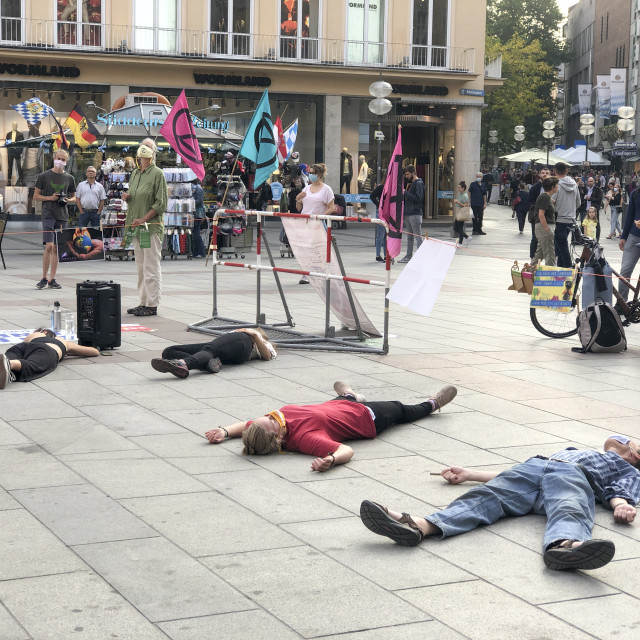 "Extinction Rebellion Die In" stock image