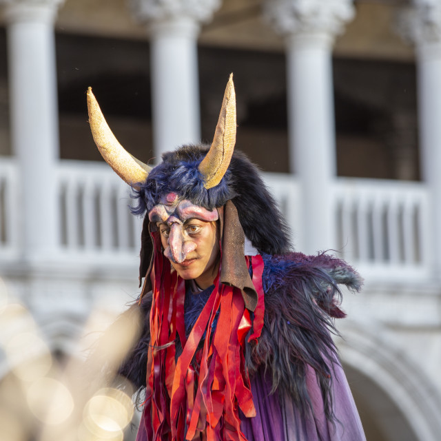 "The Ballad of the Masks and the Beheading of the Bull, Venice Carnival" by Bobb Strongman - £20.00 "The Ballad of the Masks and the Beheading of the Bull, Venice Carnival" stock image