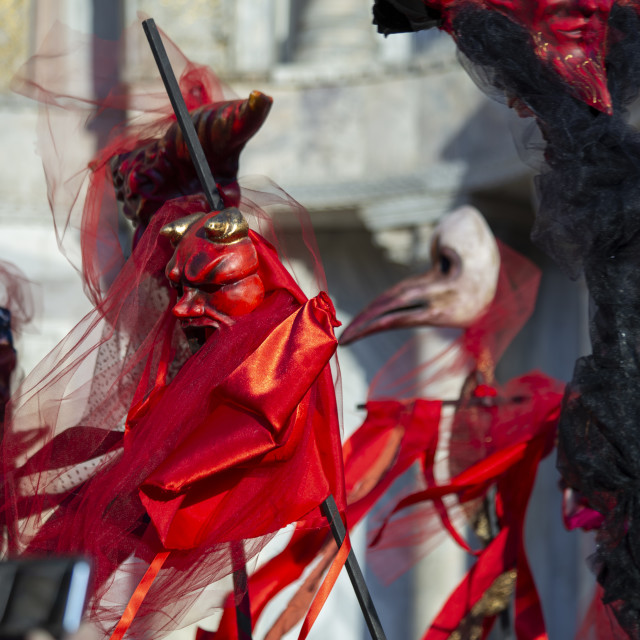 "The Ballad of the Masks and the Beheading of the Bull, Venice Carnival" by Bobb Strongman - £20.00 "The Ballad of the Masks and the Beheading of the Bull, Venice Carnival" stock image